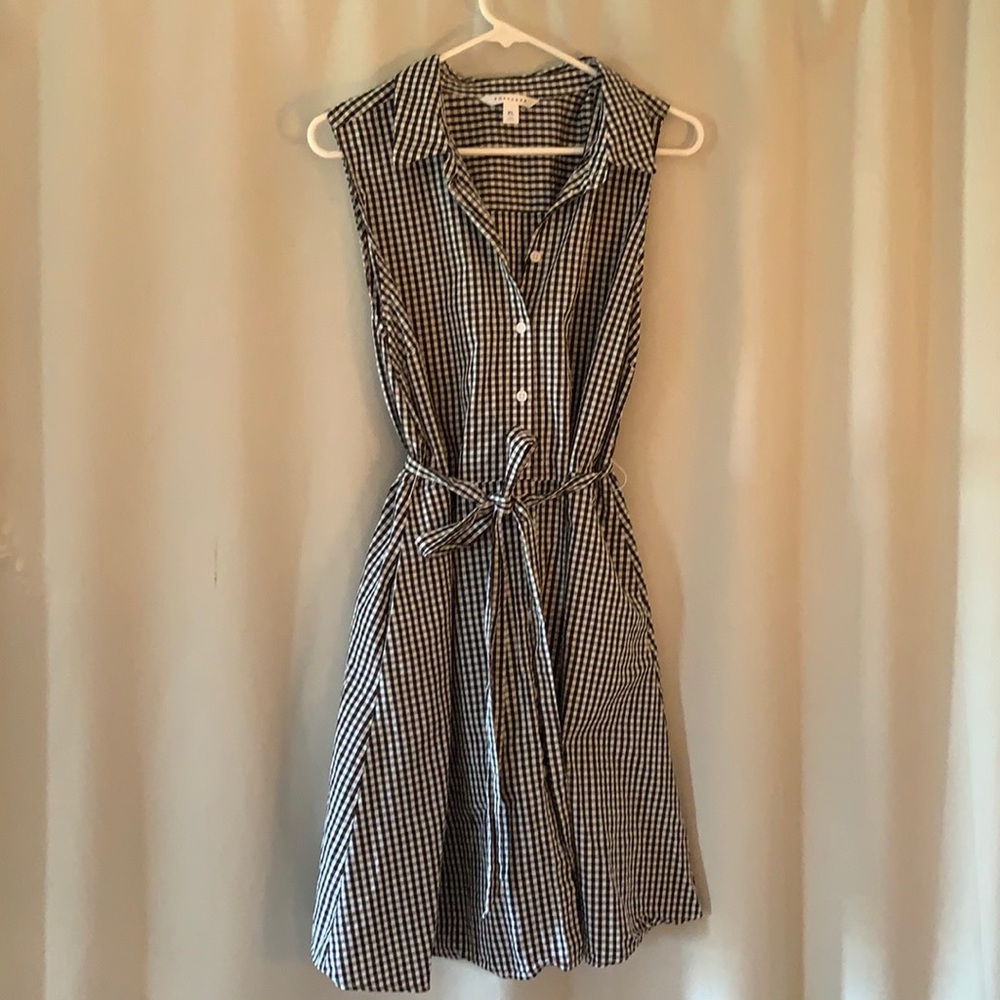 Popsugar gingham plaid sleeveless dress